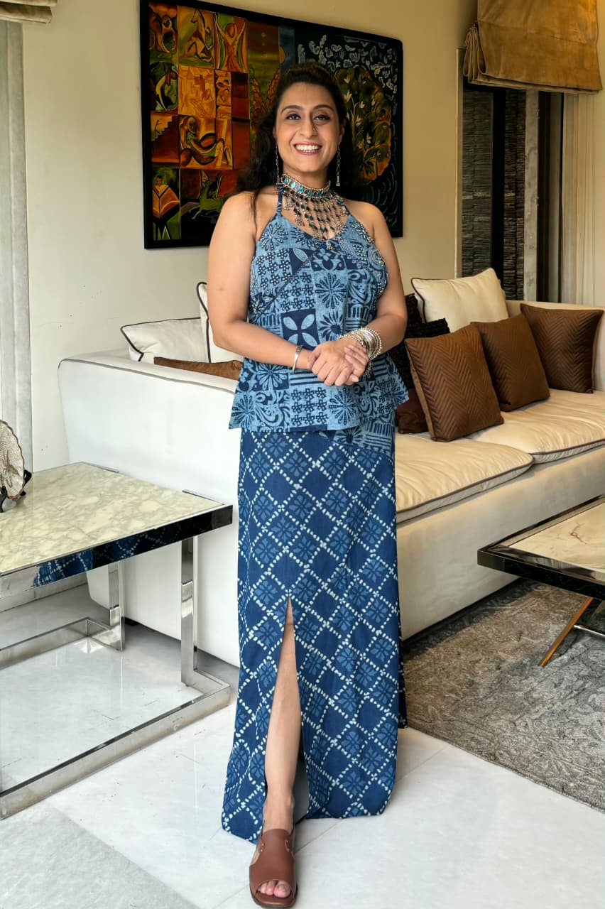 Azure Top & Skirt Co-ord