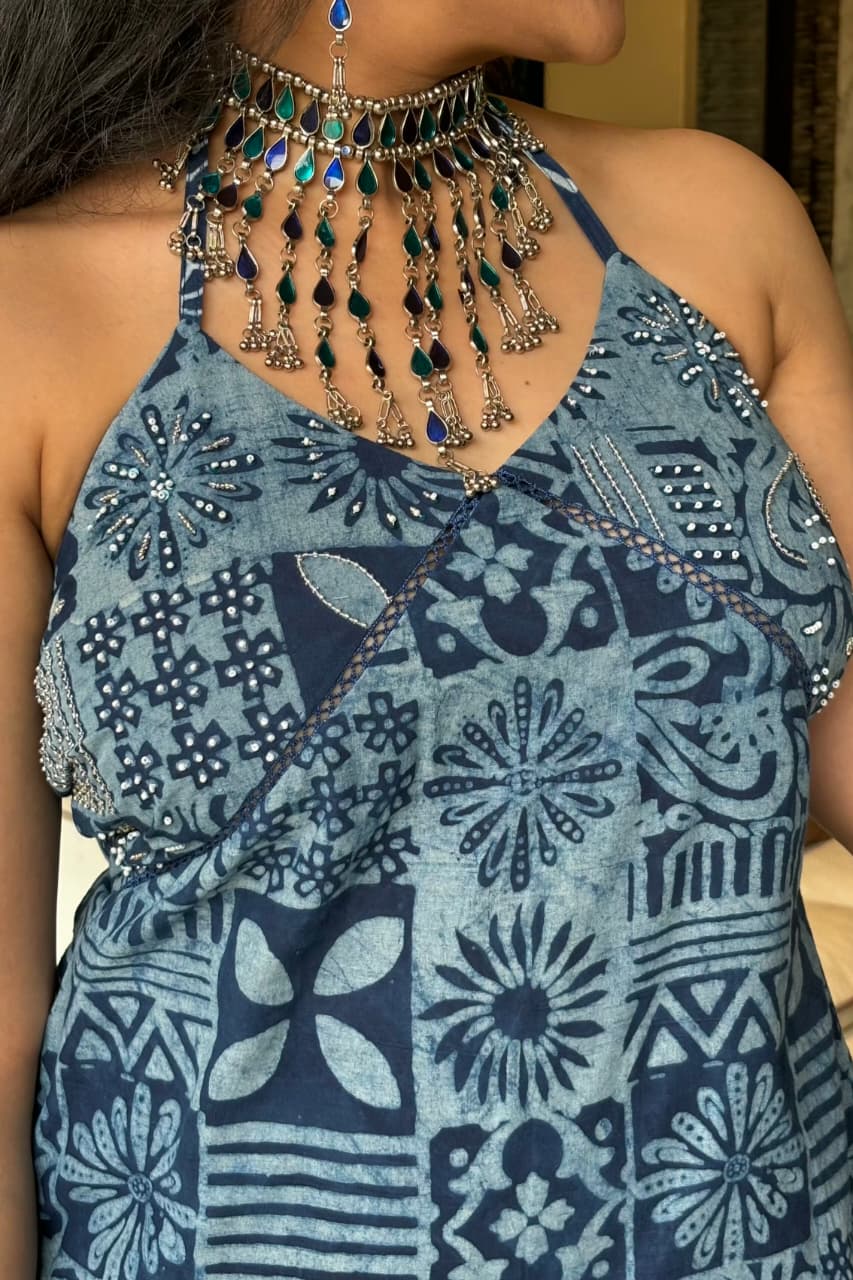 Azure Top & Skirt Co-ord