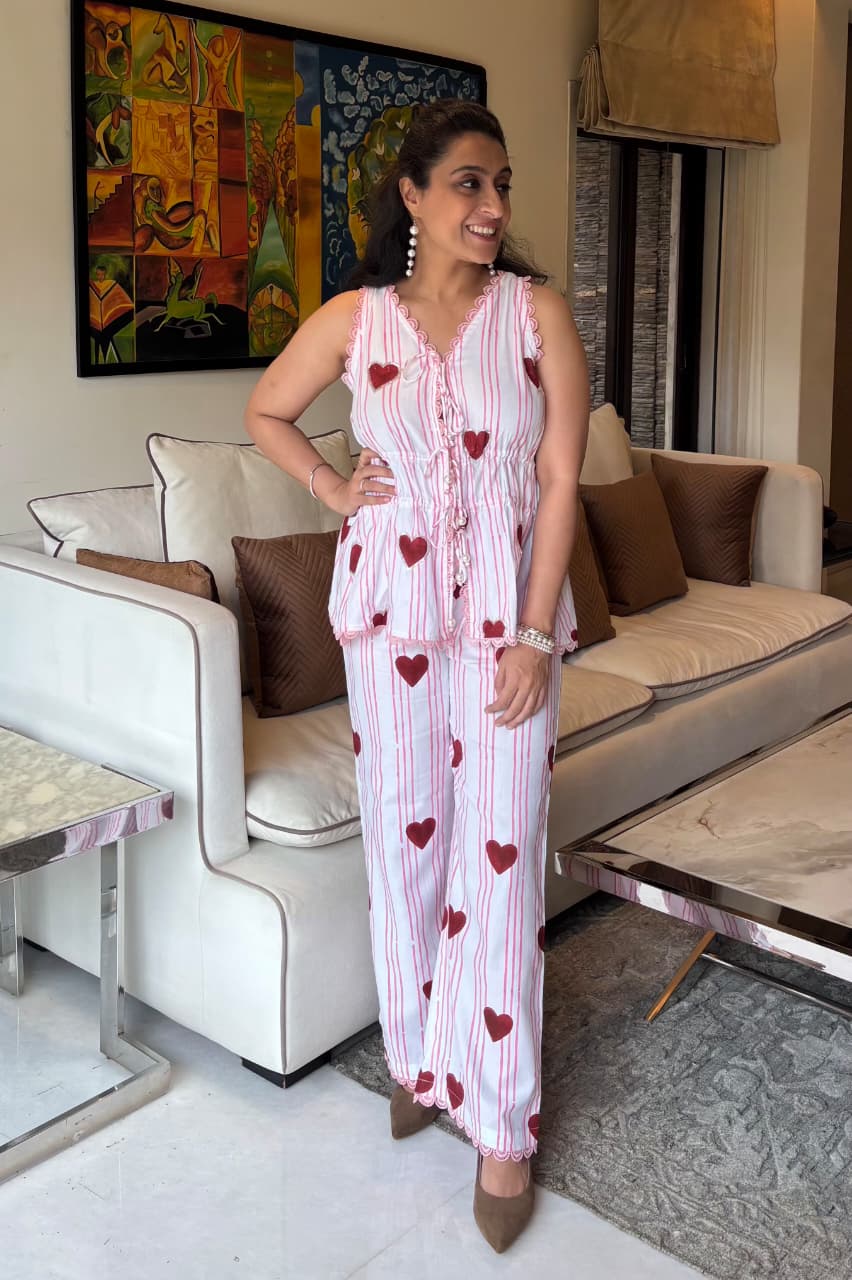 Berry sweetheart Co-ord